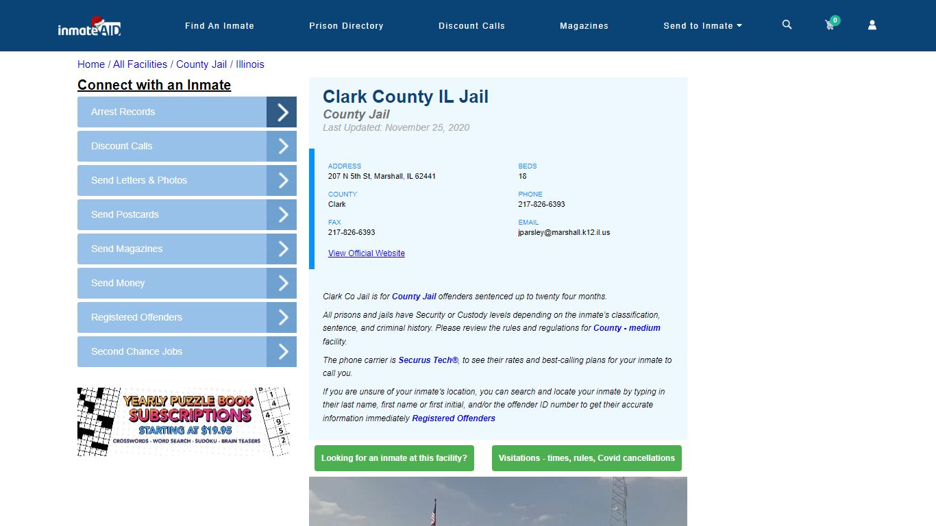 Clark County IL Jail - Inmate Locator - Marshall, IL